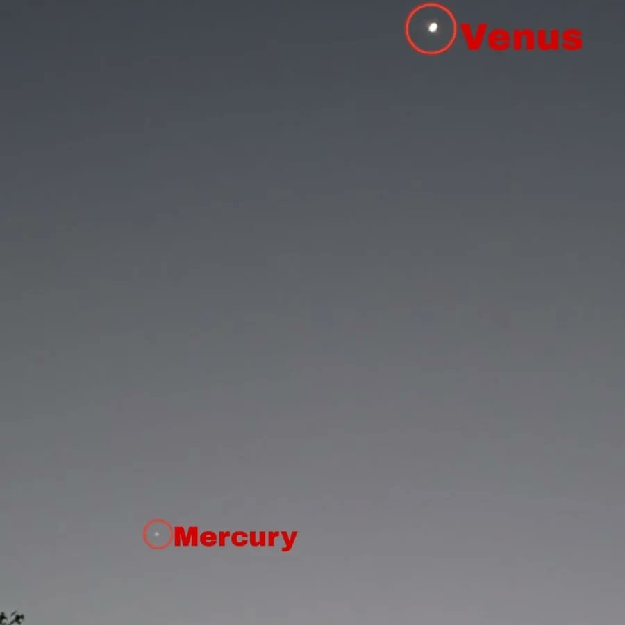 Mercury Capture : January 2024

Aryabhatians spotted and captured the first planet at its greatest elongation from the Sun in today's morning sky. Venus also visible in the frame.

Kudos to the boys !