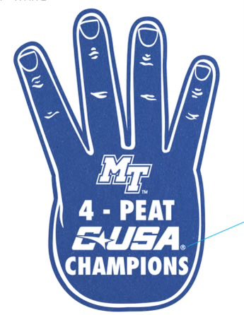 CoachJimmyB's tweet photo. Free π admission always, MTSU home π‘ opener for Menβs πΎ on Saturday, January 13th indoors at the ATC at 1pm and 5pm π! Cedar Glade Brewery selling beer π» and Codgers food truck π₯ π» along with giving out this free π 4 Peat rally finger to fans π¨βπ©βπ§βπ¦ #packtheatc #homeopener https://t.co/iaC2QYfpKj