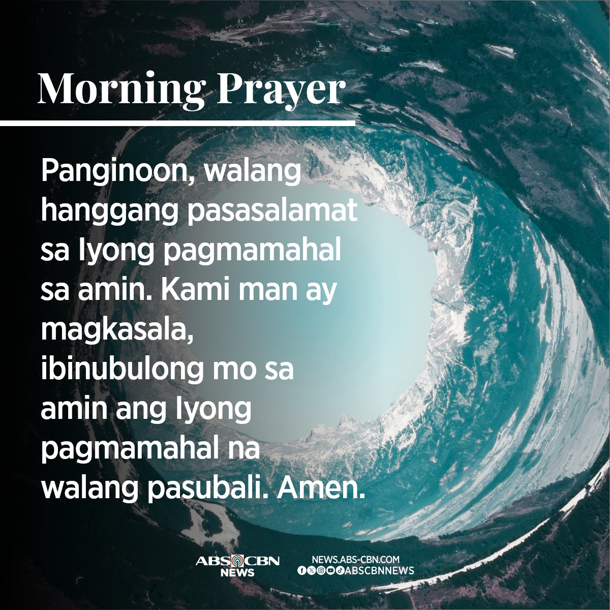 ABSCBNNews's tweet photo. Salamat sa pagpapadama ng Iyong pag-ibig. 🙏 https://t.co/YrQKrlnhCH