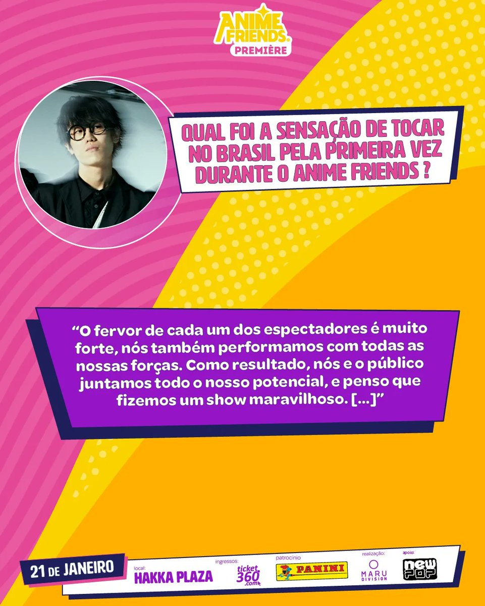 animefriends's tweet photo. Kazuumi Kumagai, vocalista do Burnout Syndromes respondeu algumas perguntas da nossa equipe, diretamente para os fãs brasileiros! 

#afpremiere #animefriends #burnoutsyndromes #AnimeFriendsPremiere #haikyuu https://t.co/mXLQP0BtOx