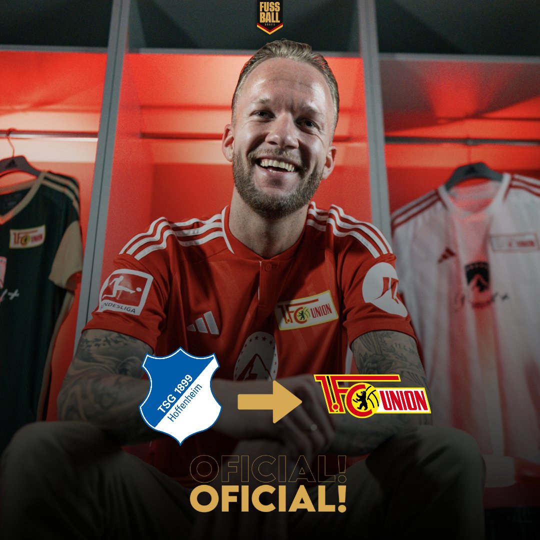 FussballBR's tweet photo. 🇩🇪🔁 𝗢𝗙𝗜𝗖𝗜𝗔𝗟! Kevin #Vogt deixa o Hoffenheim após sete anos e meio e é o novo reforço do Union Berlin!

📝 O zagueiro de 32 anos chega para suprir a saída do italiano Leonardo #Bonnuci, que rumou ao Fenerbahçe. O tempo do contrato não foi divulgado.

💰 Segundo os relatos da imprensa, Vogt custou 2 milhões de euros aos cofres do FCU.