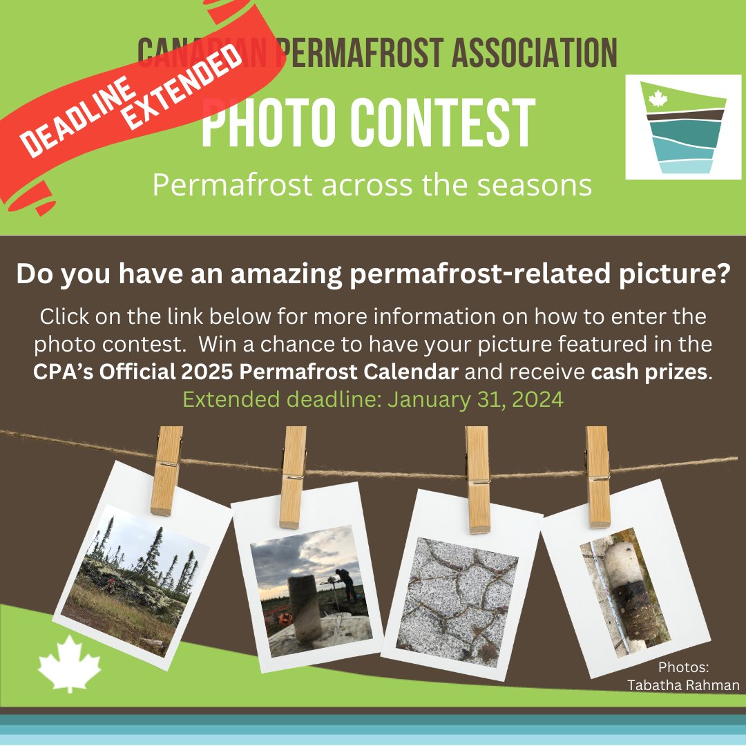 cpa_acp's tweet photo. We are still accepting entries to the CPA photo contest! Enter for a chance to win a cash prize and have your picture featured in the official 2025 CPA Permafrost Calendar. Submit your photos here by January 31: https://t.co/nZVYjdHH7g https://t.co/QnZyyZnMfl