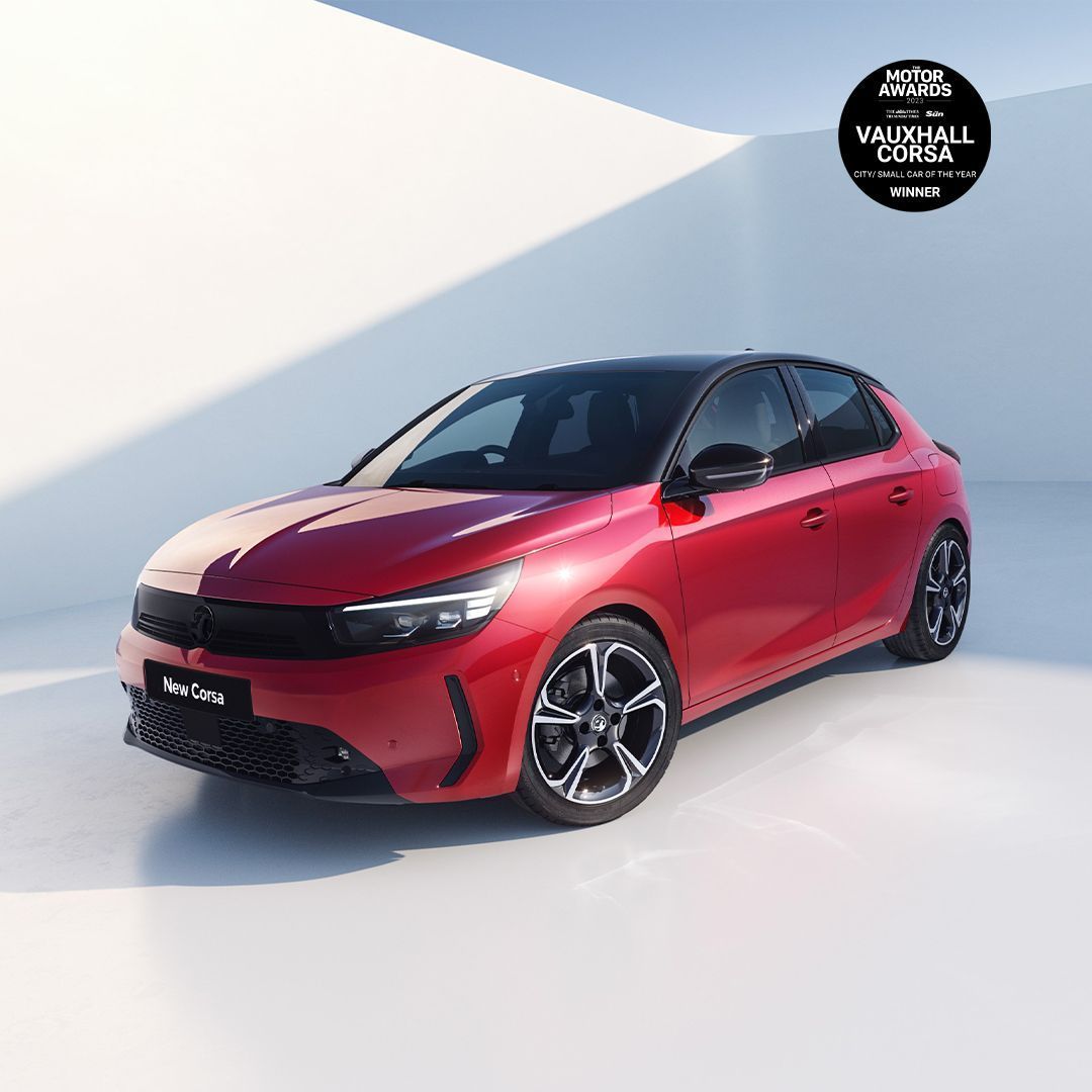 SlatersVauxhall's tweet photo. Our New Vauxhall Corsa has claimed the title of ‘Small Car of the Year.' With the New Corsa available with a fully electric powertrain providing a range of up to 246 miles, it's the perfect choice to help us on our journey to electrify Britain's roads. #BestSmallCar https://t.co/4Fv7ToCHgk