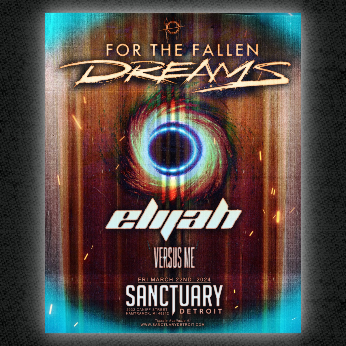 FOR THE FALLEN DREAMS returns to The Sanctuary 3/22 with special guests Elijah and Versus Me !! Tickets are on sale NOW at sanctuarydetroit.com
