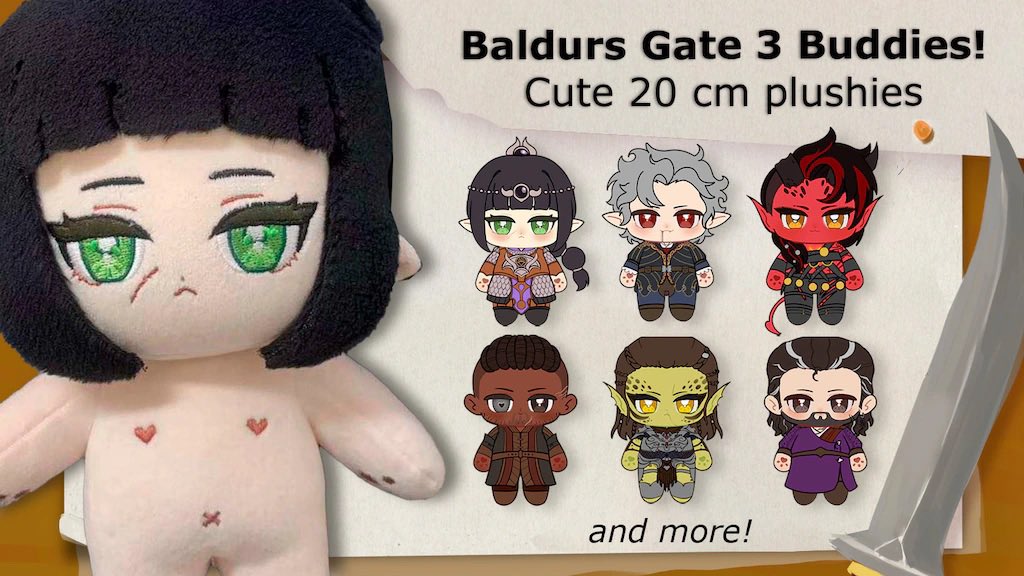 andrywhodraws's tweet photo. [RTs are super appreciated 🥹❤️]

The Kickstarter for the bg3 plushies was approved!!!! 

I just put up a Pre-Launch Page where you can be notified when it launches !!! (Link below) 🥹

✨️The campaign will start tomorrow, the 12th at 19:00 CEST and will last 30 days✨ https://t.co/ihZXEKkRMQ