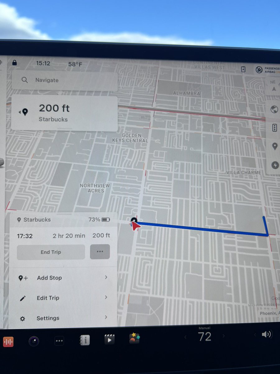 jacobhruska2018's tweet photo. Tesla navigation is next level https://t.co/xlo6wvP8jv