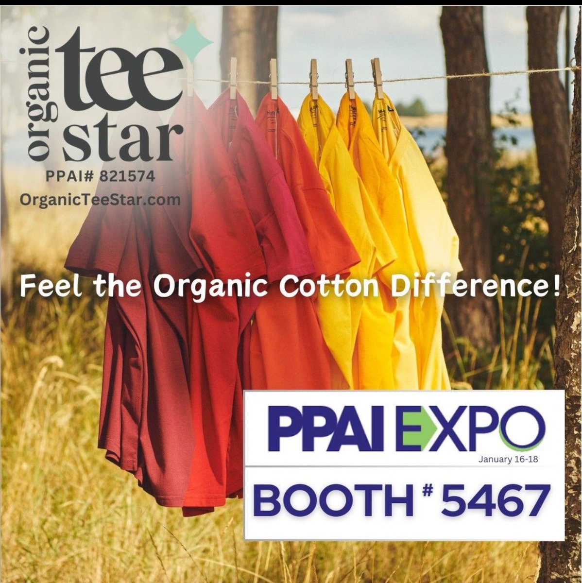 🆕 New to the PPAI Expo 2024! 

Organic Tee Star has Global Organic Textile Standard (GOTS) certified organic cotton apparel brands you can't find anywhere else in the branded merch industry. 

➡️ Visit us at PPAI Booth #5467 to learn more.

#ppaiexpo #promoapparel #organic