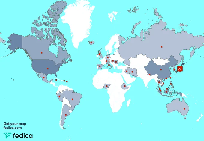 My followers are in Japan(79%), Taiwan(5%)Get your  