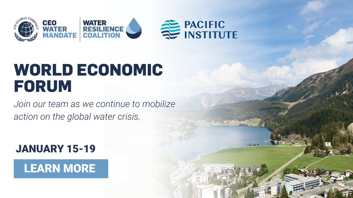 Meet us at @wef in #Davos if you are a leader who wants to work to preserve the world’s freshwater resources through #CollectiveAction in water-stressed basins. To schedule a bilateral, contact Samantha Morales at smorales@pacinst.org.