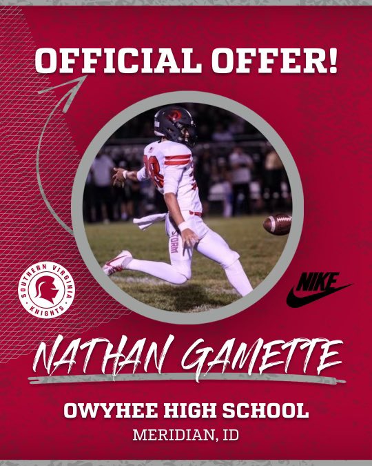 NathanGamette's tweet photo. After a great call with @CoachJoeDuPaix I am very excited to announce that I have received an offer from Southern Virginia University to continue my athletic and academic career! https://t.co/ZSnrfSO75D