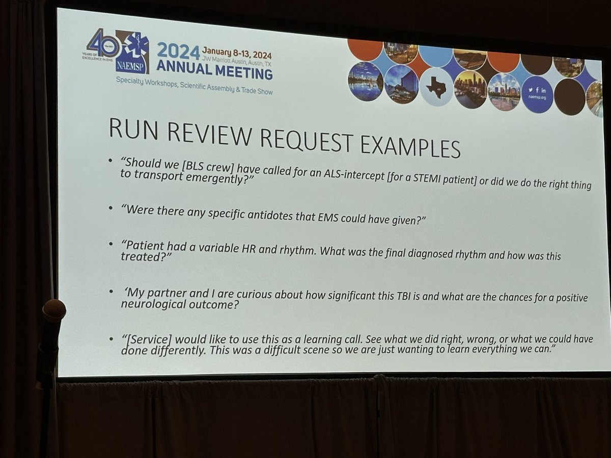 _brad_buck's tweet photo. @NAEMSP Dr. Sarayna McGuire of Mayo Clinic Ambulance discussing importance of patient follow up with pre hospital clinicians. No, it’s not a HIPAA violation. https://t.co/JylvdP8VPe