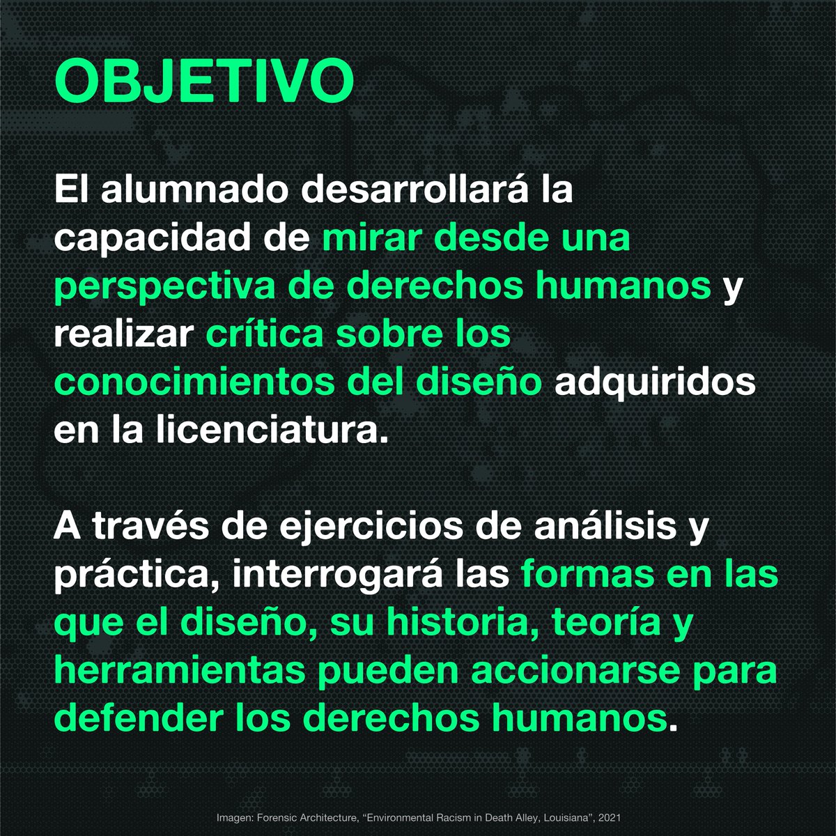 representare's tweet photo. Por segunda ocasión, el equipo de @representare, @lizzanka y @ssbeltran, impartirán la asignatura optativa "El diseño y el arte en los derechos humanos" en la @faunam_mx.

Consulten en estas imágenes horarios, objetivos y temario. https://t.co/ykFgvJZBvT