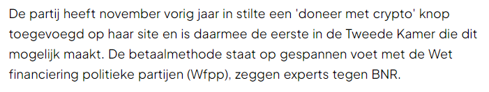 AlaskarMedia's tweet photo. @BNR Volgens mij is er niet in stilte een donatie knop toegevoegd. Er staat duidelijk onderaan het artikel een donatie knop voor cryptocurrency's. @thierrybaudet en @fvdemocratie  hebben het artikel gedeeld. 

Pagina: https://t.co/S0VWO0ised https://t.co/LveES5UIRQ
