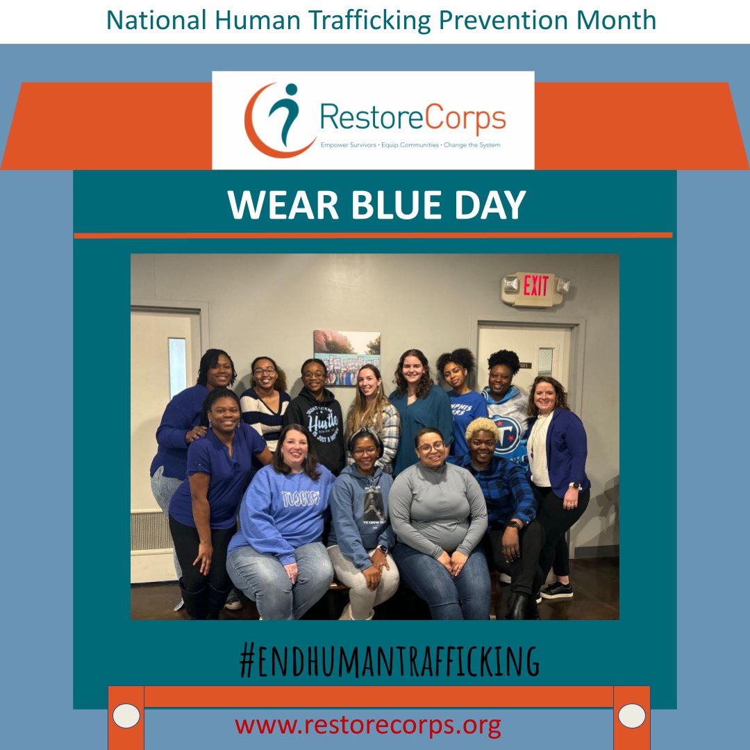 Today is National Human Trafficking Awareness Day. Share resources, educate yourself, and break the cycle. Check out restorecorps.org to learn more about the impact of human trafficking. It all starts with awareness this #NationalHumanTraffickingAwarenessDay.