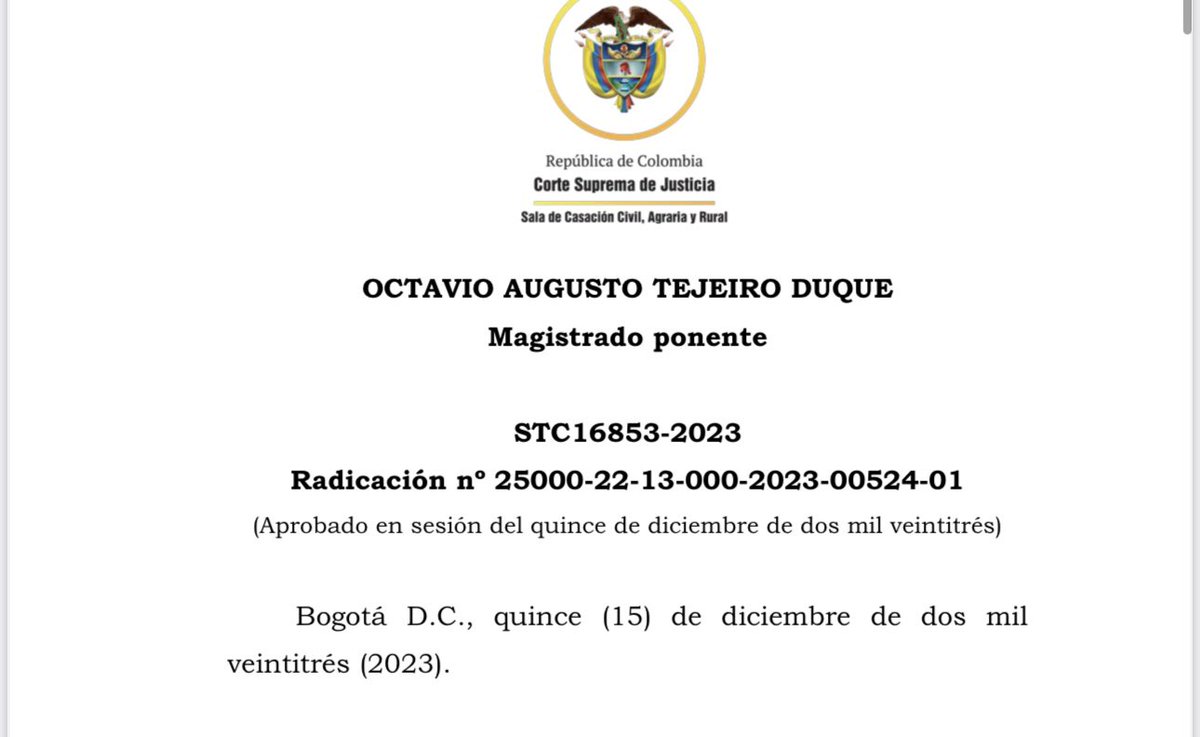 jairoparrac's tweet photo. DERECHO A CONTRAINTERROGAR EN EL INTERROGATORIO OFICIOSO. CSJ (STC16853-2023): Una vez el juez evacúa el cuestionario oficioso a las partes, debe conceder la palabra a sus apoderados para que, en ejercicio del derecho de contradicción, procedan a efectuar el respectivo contrainterrogatorio el cual deberá versar únicamente sobre lo preguntado por la autoridad judicial, así como lo que fue contestado por el interrogado, esto a fin de que puedan obtener su aclaración, refutar el relato o, con fundamento en ello, confirmar su versión sobre los hechos del litigo —⬇️⬇️—