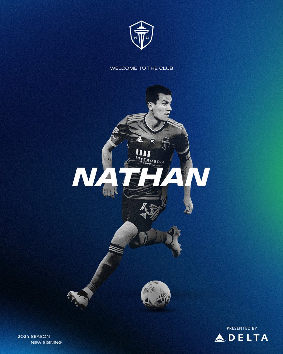 SoundersFC's tweet photo. NEWS | We have signed free agent defender, Nathan, to a one-year contract with an option for 2025.

Welcome to Seattle, Nathan! 💚

📝: https://t.co/jbRtzkMcfp | @Delta https://t.co/kHebaAZyus
