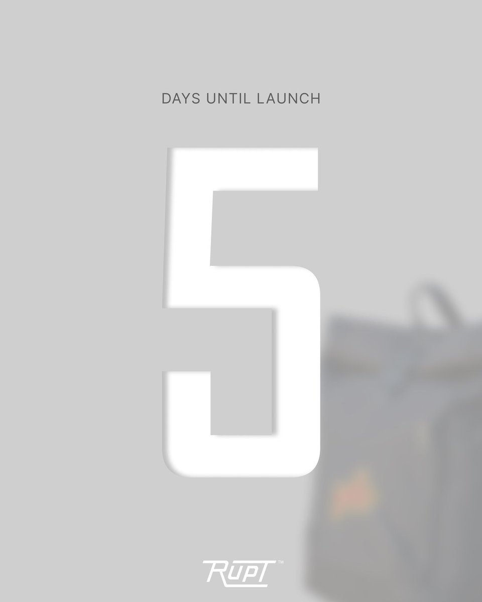 5 Days left until Rupt launch! We can finally count the days left on one hand...

#ruptcompany #rupt #ruptbrand #brandlaunch #companylaunch #ppaiexpo #ppai #ppaiexpo2024 #ppai2024 #tothemoon