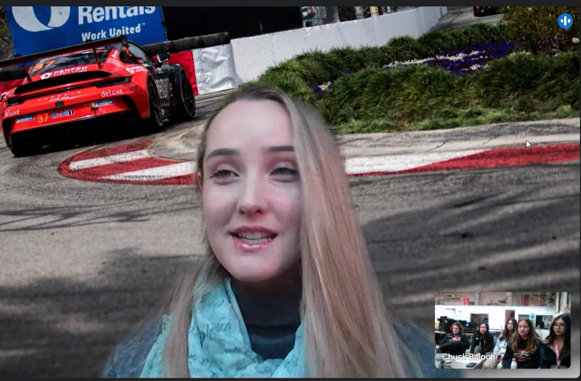 Exciting day for the #ironwood_eagles Lady Eagles Engineering group! Thank you,  Ms. Sabre Cook of #SabreCookRacing for allowing them the opportunity to interview and gain knowledge of the race car industry and mechanical engineer field.   #peoriaunified11