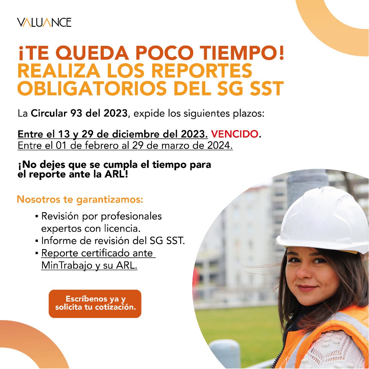 valuanceglobal's tweet photo. Evita multas y sanciones de hasta casi 200 SMMLV, escríbenos ahora y agenda ya mismo.
📲 +57 315 8507925

#FelizJueves #Bogotá #Seguridad #SST #empresa #emprendimiento #finanzas #economia #Trabajo #UltimaHora https://t.co/24KoZd4RCC
