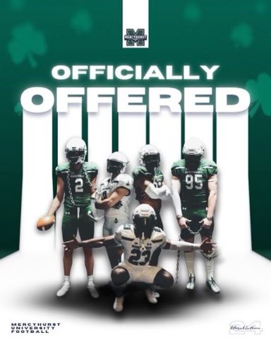 #AGTG received my first Official Offer today from @MercyhurstFB Thank you @zconowal31 for the great conversation today. @KnightsRecruit1 @Payse8 @RecruitGeorgia @TopPreps @recruitNE_GA @CSmithScout @PlayBookAthlete @NEGARecruits @RustyMansell_ @dhglover @coachgoodman53
