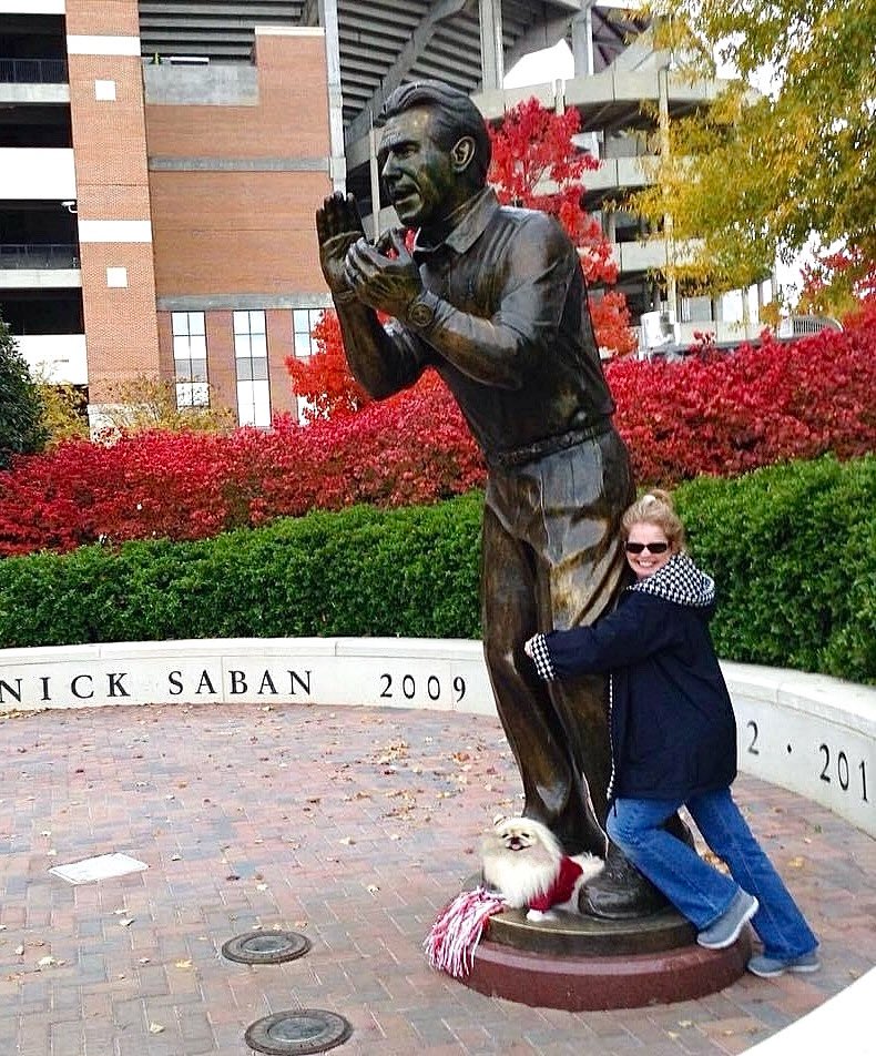 Don’t cry bekause it’s ober. SM:)E, bekause it happened. TANK YOU COACH SABAN 🏈🐘🌊❤️ tanks fur de ride! WrollTide! 
.
#caligurl  #rolltide  #crimsontide #bamadog #crimsontidedogs #bama #alabamadogs #bamanation #universityofalabama  #bamafootball #NickSaban #SabanNation