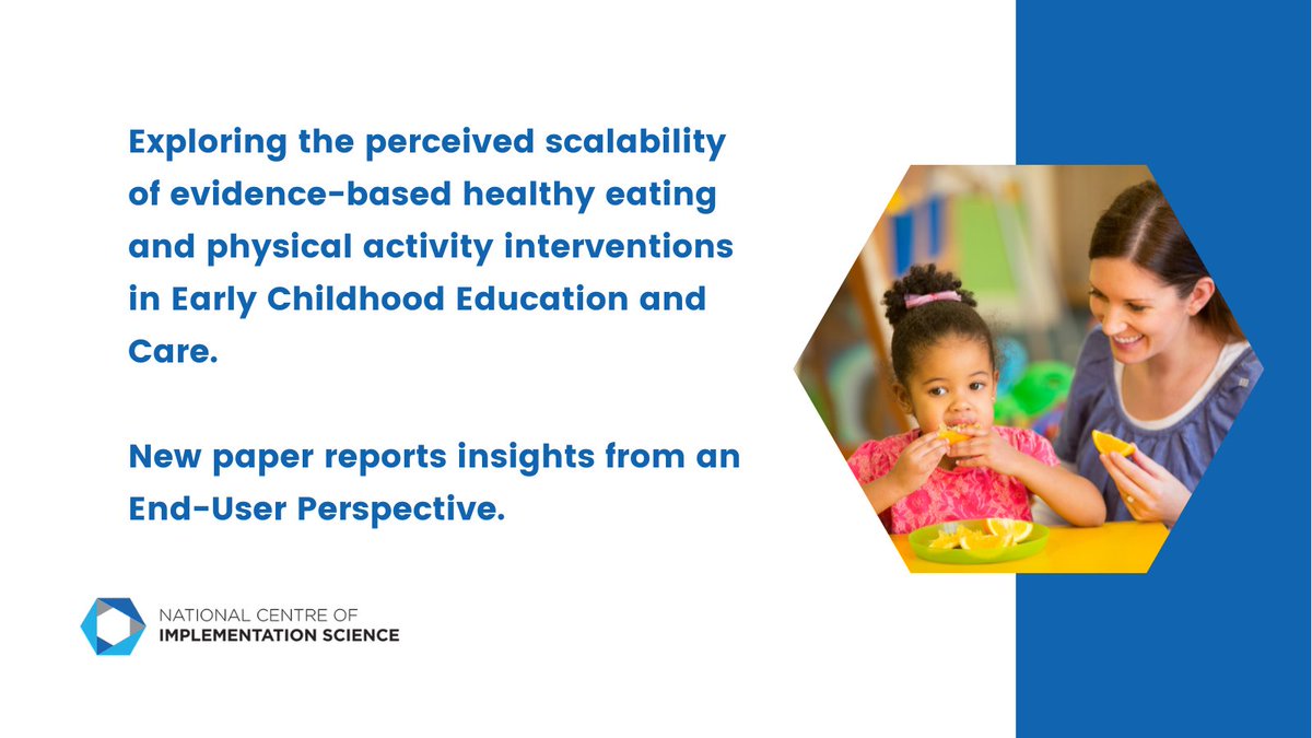 National Centre of Implementation Science (NCOIS) (@ncoisaustralia) on Twitter photo 🚨📣New publication from <a href="/DrAliceGrady/">Alice Grady</a>!!
This study shares the insights of over 450 #earlychildhood educators about the #scalability of #evidence-based #healthyeating and #physicalactivity interventions.
Read more 👉bit.ly/3vyWRQl 🚨📣New publication from <a href="/DrAliceGrady/">Alice Grady</a>!!
This study shares the insights of over 450 #earlychildhood educators about the #scalability of #evidence-based #healthyeating and #physicalactivity interventions.
Read more 👉bit.ly/3vyWRQl