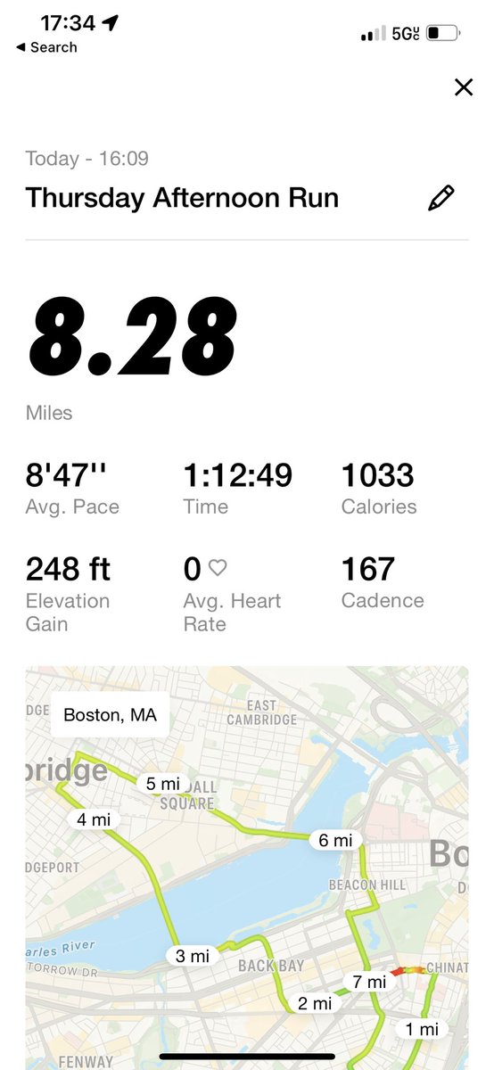 No apt = no gym = just run

Longest run in years. Will take it