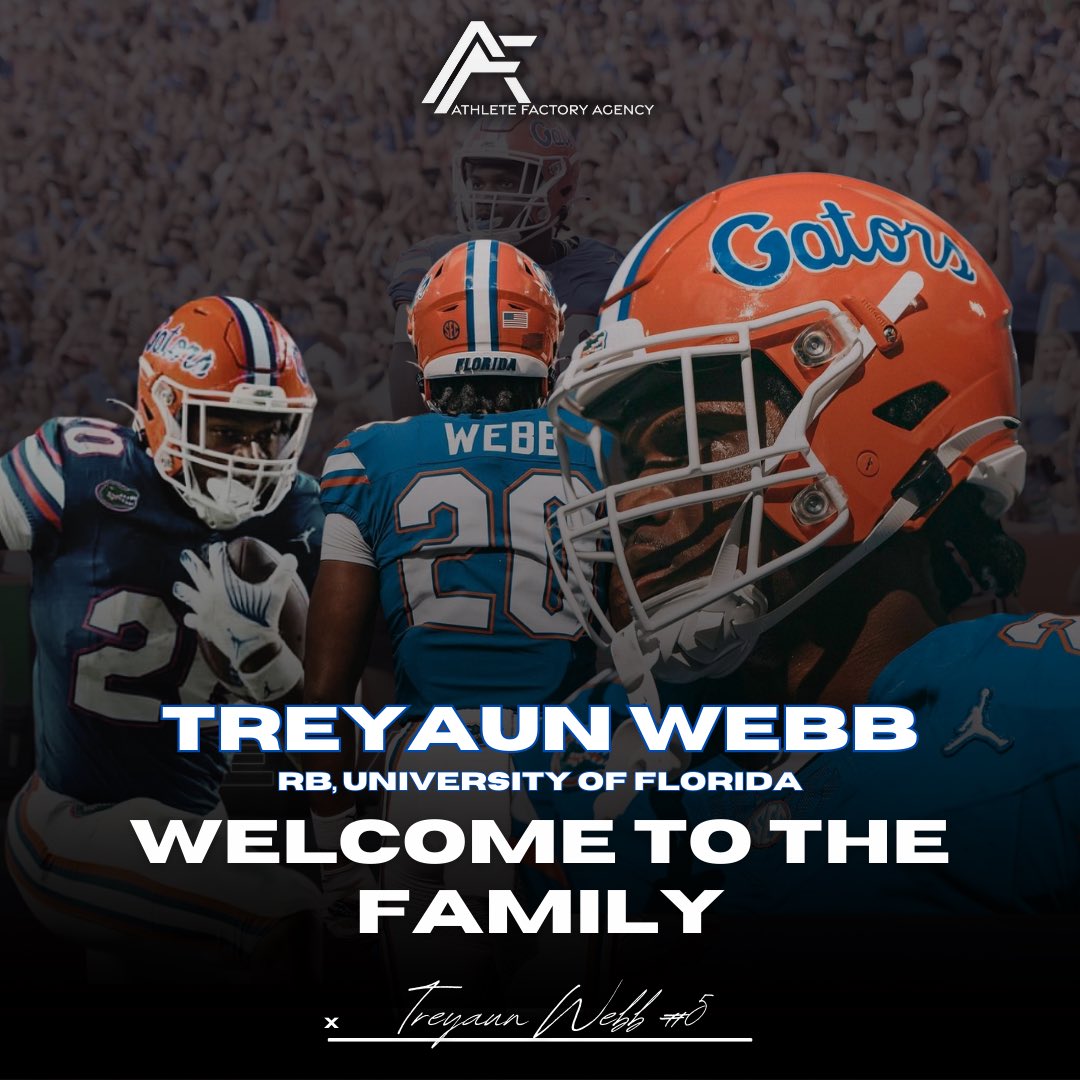 _AthleteFactory's tweet photo. Excited to announce Duval’s own, Treyaun Webb, has signed with Athlete Factory Agency for NIL representation. He’s a rising star and we’re excited to be apart of his growth on and off the field! Welcome to the family, Webb! #904made #AFAfamily @w_treyaun https://t.co/cMgHPHyrvf