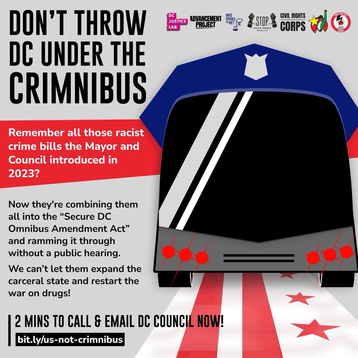 CourtwatchDC's tweet photo. The omnibus crime bill is a hodge podge of harmful legislation that will directly impact the work we do at courtwatch dc.
The expansion of pretrial detention is something we have fought against since the public safety emergency legislation.
https://t.co/7Qvpv1AJHD https://t.co/4QmDpE7Ogs