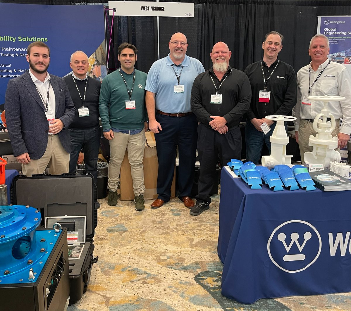 WECNuclear's tweet photo. 📅 Our Westinghouse valve team, including @Tecnatom, has kicked off 2024 by attending sessions &amp; exhibiting this week at the innovative MUG Conference in Orlando, Fla., with a focus on:
📍 Motor &amp; air-operated valves
📍 Compressed air systems
📍 Fluid leak management programs https://t.co/eVa2OMMdTP