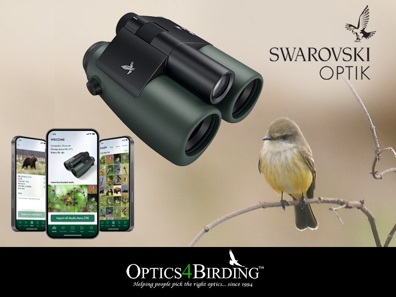 Optics4Birding's tweet photo. The World’s First Smart #Binoculars are here! Identify birds, take photos and video, share discoveries and more with the new #Swarovski Optik AX Visio. Experience nature in a completely new way with this #AI supported binocular! https://t.co/HwWN5vRSwt https://t.co/rl13Lwvn9K