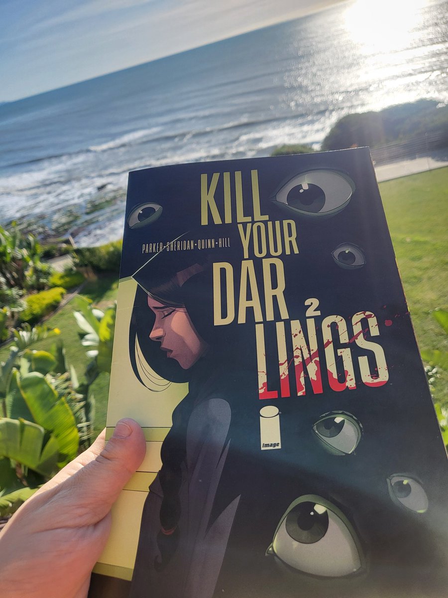 Enjoying Kill your Darlings with a beautiful view.