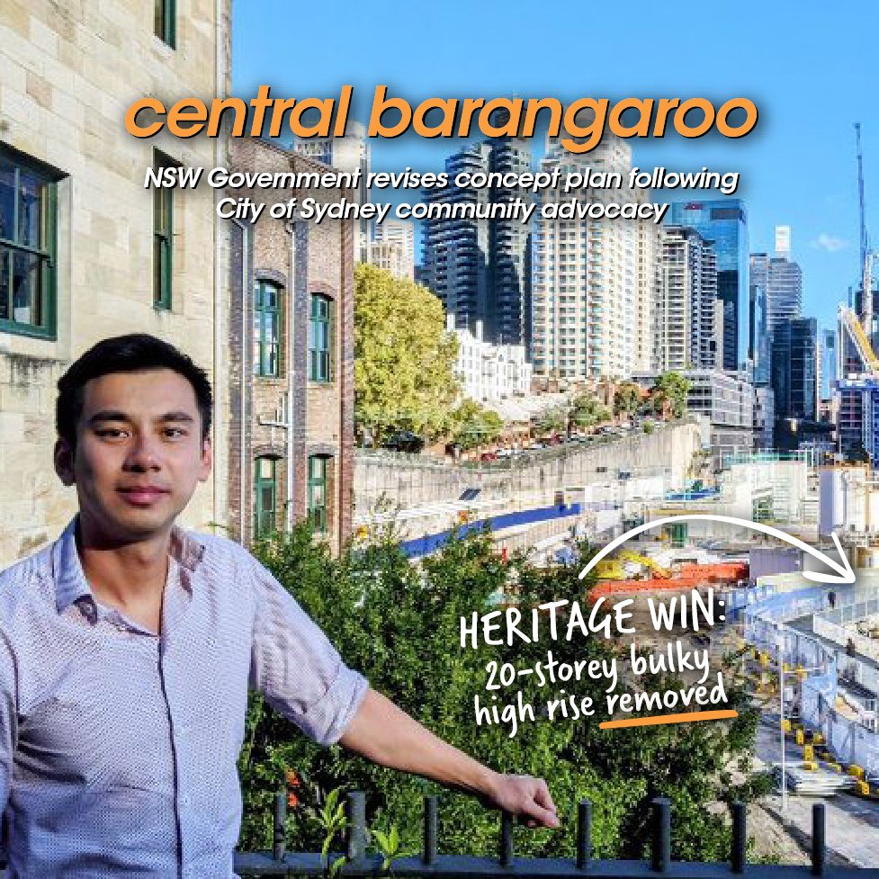 HYWilliamChan's tweet photo. #FightingForSydneyHeritage: The #NSWGovernment has just released updated #Mod9 concept plans for #CentralBarangaroo. This follows my unanimous Council-backed Notice of Motion calling for the original plans to be rejected in consultation with our community: https://t.co/ZIlqe5BGo8 https://t.co/oCaYFbDQRD