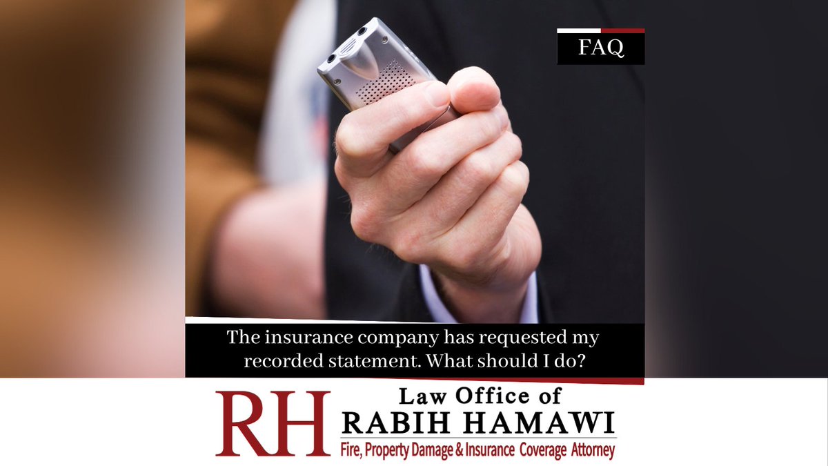 RabihHamawi's tweet photo. The insurance company has requested my recorded statement. What should I do?
🌐https://t.co/4HlnlHisx1
#lawofficeofrabihhamawi #attorneyrabihhamawi #michiganinsuranceattorney #michiganinsurancelawyer #fireinsurancelawyer #michiganattorney #michiganhomeowner #recordedstatement https://t.co/KdvPnAtyAr