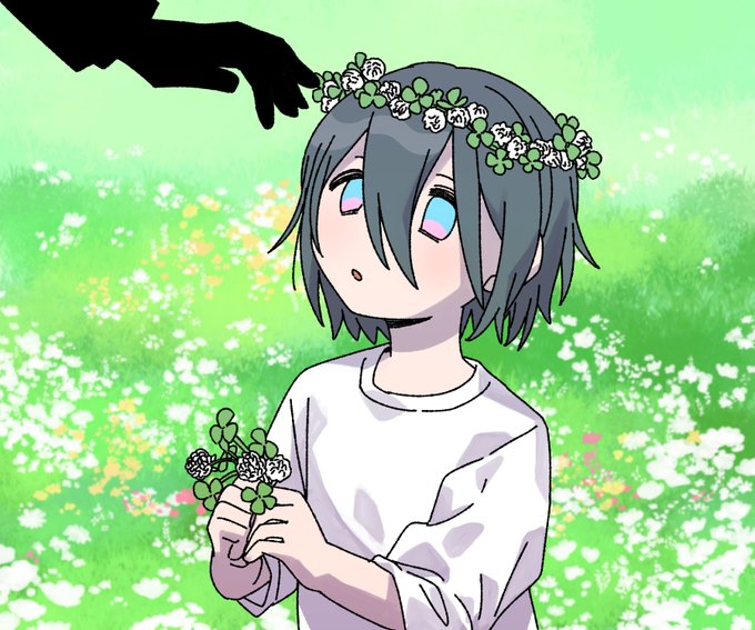 「flower wreath white shirt」 illustration images(Latest)
