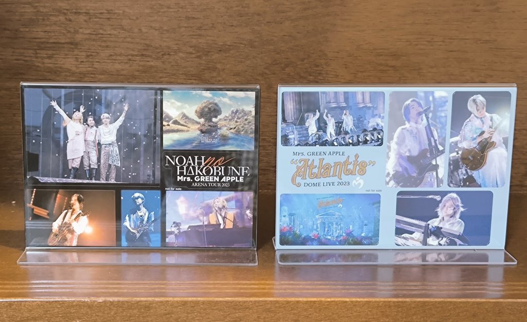 UNIVERSAL MUSIC STOREの購入特典「ステッカーシート」は、ダイソーのT型カードスタンド(10.5×14.8)にピッタリでした。

 #NOAHnoHAKOBUNE 
 #DOMELIVE_Atlantis