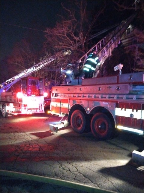 G.B. CAR 309 TOOK THSES PICTURES OF THE FIRE SCENE IN MELROSE MA