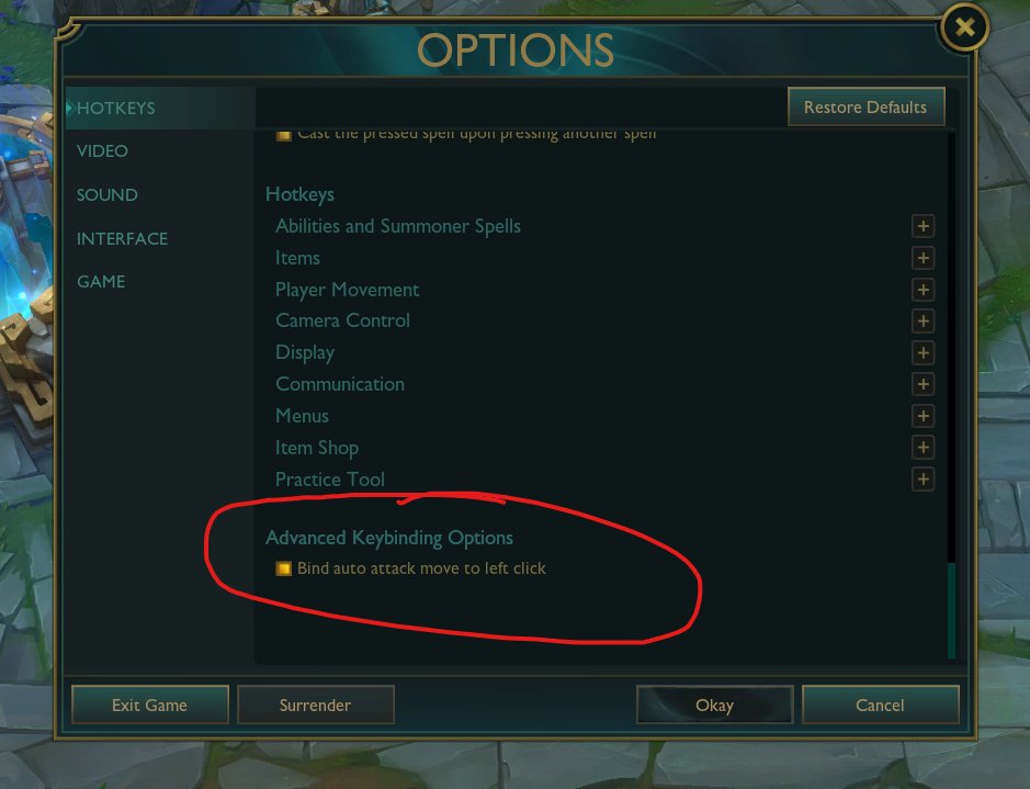 cameron_luck's tweet photo. @LeagueOfLegends Really love this idea, but it overrides ALL left clicking including clicks on mini-map and pings. Can this be updated to only interact with these systems in a better way? https://t.co/smH7vZ7fBY