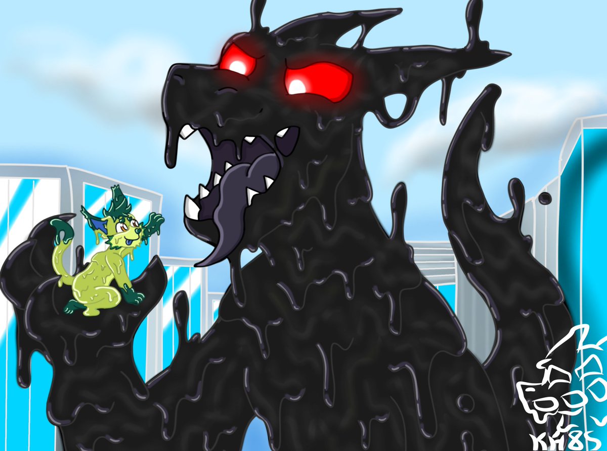 KyerDrakoil85's tweet photo. Que Ser de Goo de Uva tan Apetitoso jujuju
Aquí Un dibujo para @Guuvita Literalmente Este Gato Slime y yo si que nos Entendemos😈😼
#fanart #goocharacter #DragonGigante #MacroDragon #GiantDragon #Furry #GiantFurry #fanartfurry #dragon #furry #goodragon #dragonpretroleo #slimecat https://t.co/vEEdqfY63S