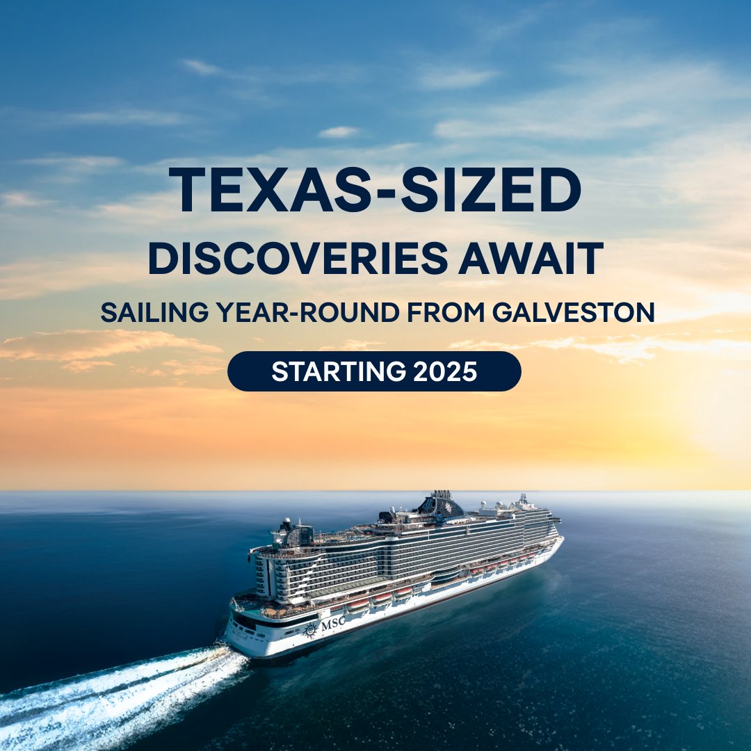 MSC Seascape is Calling Texas Home. November 2025. #MSCCruises #Galveston Now open to book ➡ bit.ly/3TSUbHn