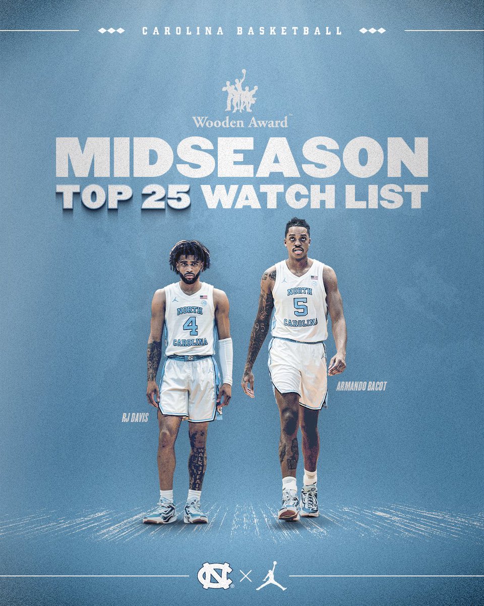 UNC_Basketball's tweet photo. Armando and RJ both made the Wooden Award Watch List 😤

@ariidavis_ x @iget_buckets35 https://t.co/xdfurRIndl