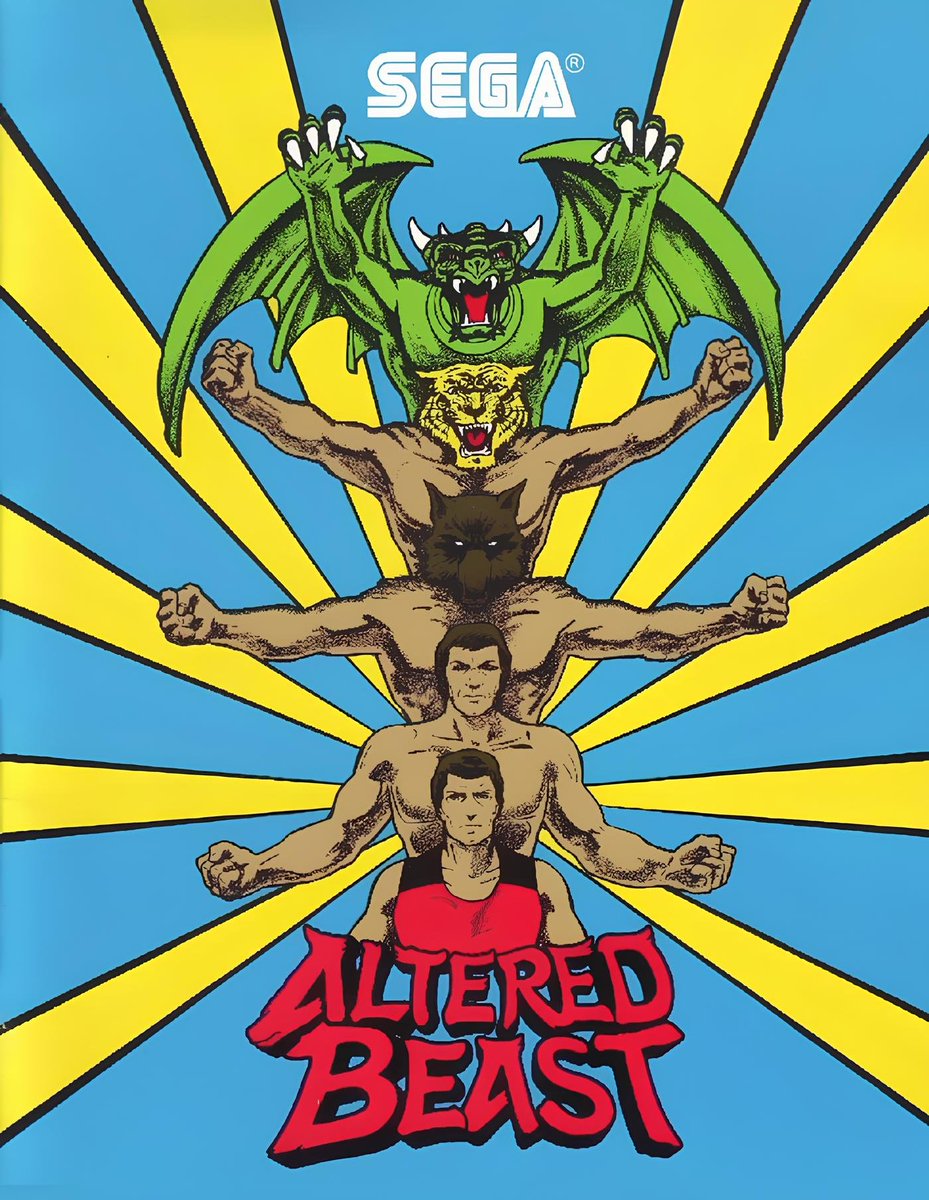 RetroGamerArt's tweet photo. Altered Beast / 獣王記 / Sega (1988) https://t.co/TK3Jt9bdkc