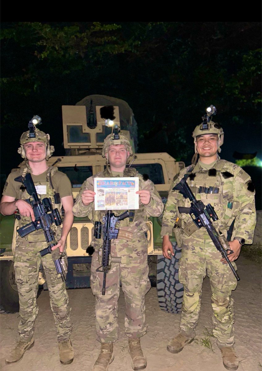 BCSD_Schumacher's tweet photo. From BREWSTER to AFRICA: BHS Semper Fi Club holiday packages arrived! My heart is full. Taking some time to read @BHSBearFacts while enjoying snacks. Keep our troops safe 🇺🇸❤️ @brewsterschools https://t.co/ZTDEPdQAZc
