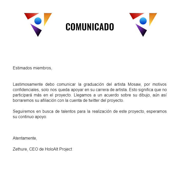 holoaltproyect's tweet photo. Graduación del artista Mosaw (Mowwa0) https://t.co/PIXxAnNLh5