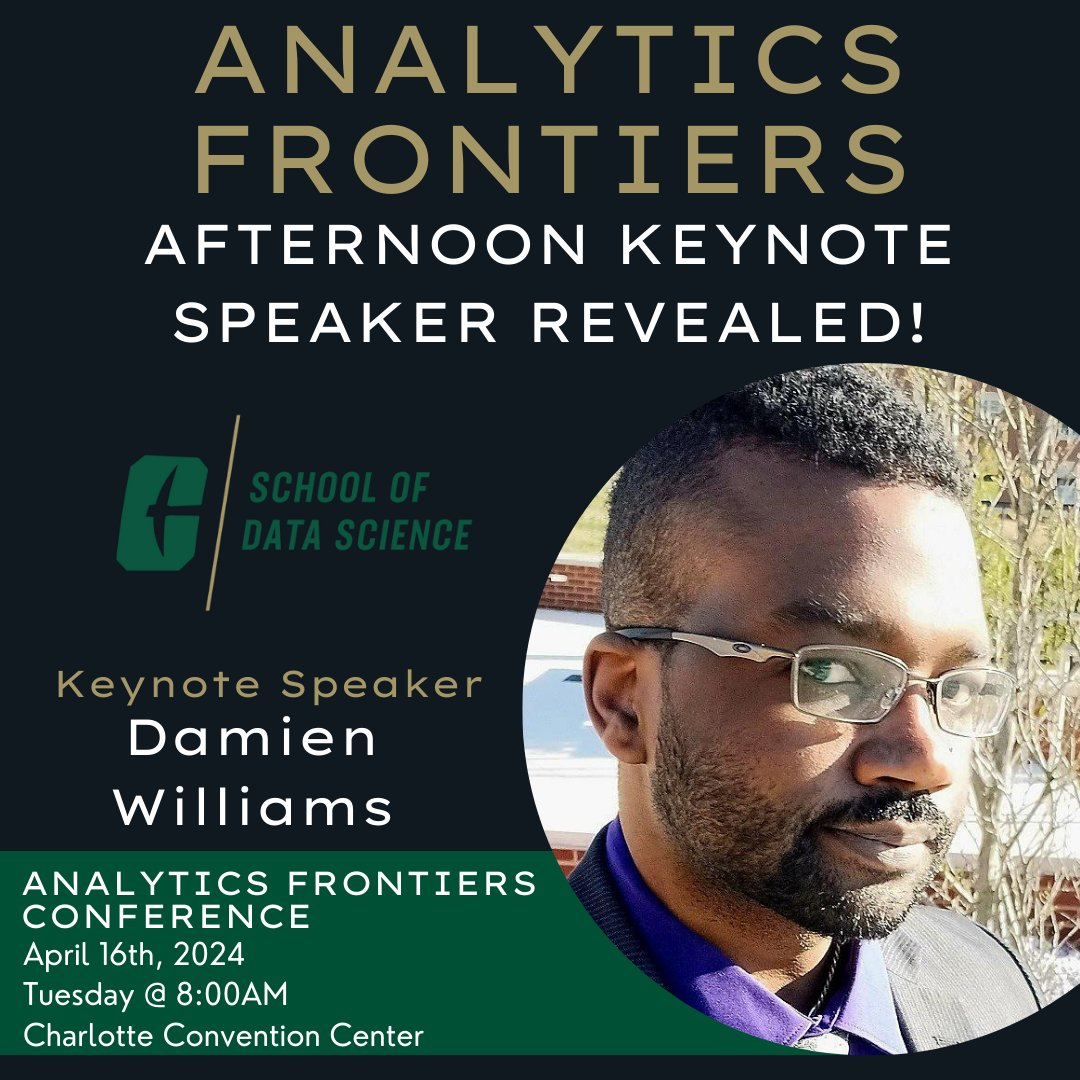 CLTDataScience's tweet image. Dr. Damien P. Williams will discuss "Responsibility, Bias, and Fairness, or Equity, Prejudice, and Justice? On the Real Risks and Opportunities of 'AI'" at the Analytics Frontiers Conference on 4/16. 
Registration for AFC will open on 1/17!  brnw.ch/21wG0CM
#AFC2024