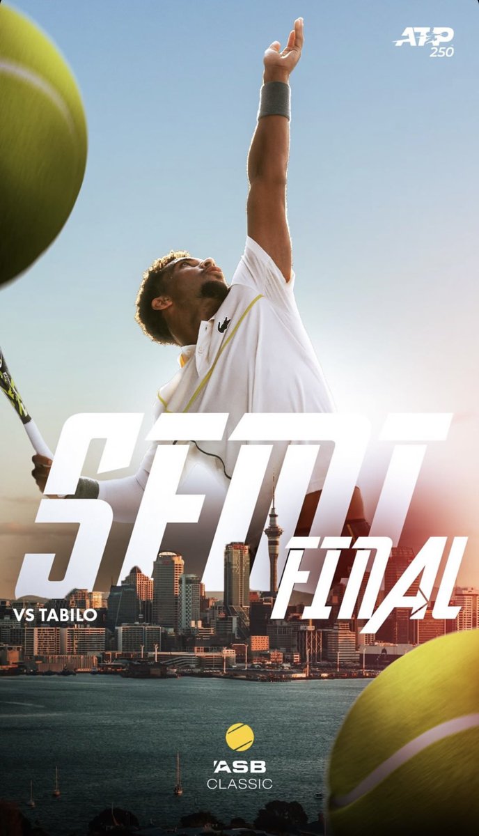 ArthurFilsActus's tweet photo. ➡️ ATP 250 Auckland 🇳🇿 - 1/2 de finale

Arthur sera opposé cette nuit au chilien Alejandro Tabilo 🇨🇱 (82e). 

Match totalement dans ses cordes, allez on va chercher une première finale cette année !! 💪🏼

📺 Eurosport (à partir de 2h30) https://t.co/2IG0ut1OIt
