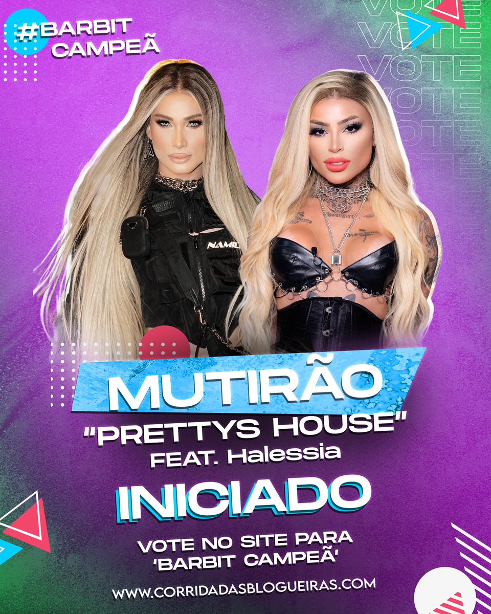 barbitrss's tweet photo. MUTIRÃO DAS PRETTYS FT @halessiaur 💄

🤍 FAÇAM 10 VOTOS E MANDEM UM EMOJI AQUI 🤍

🏆O VOTO É PRA VENCER, VOTEM BARBIT 🏆

🗳️ https://t.co/EUweZCTBgd 🗳️ 

#corridadasblogueiras5 #barbit #TeamBarbit https://t.co/uHvEzuZKPI