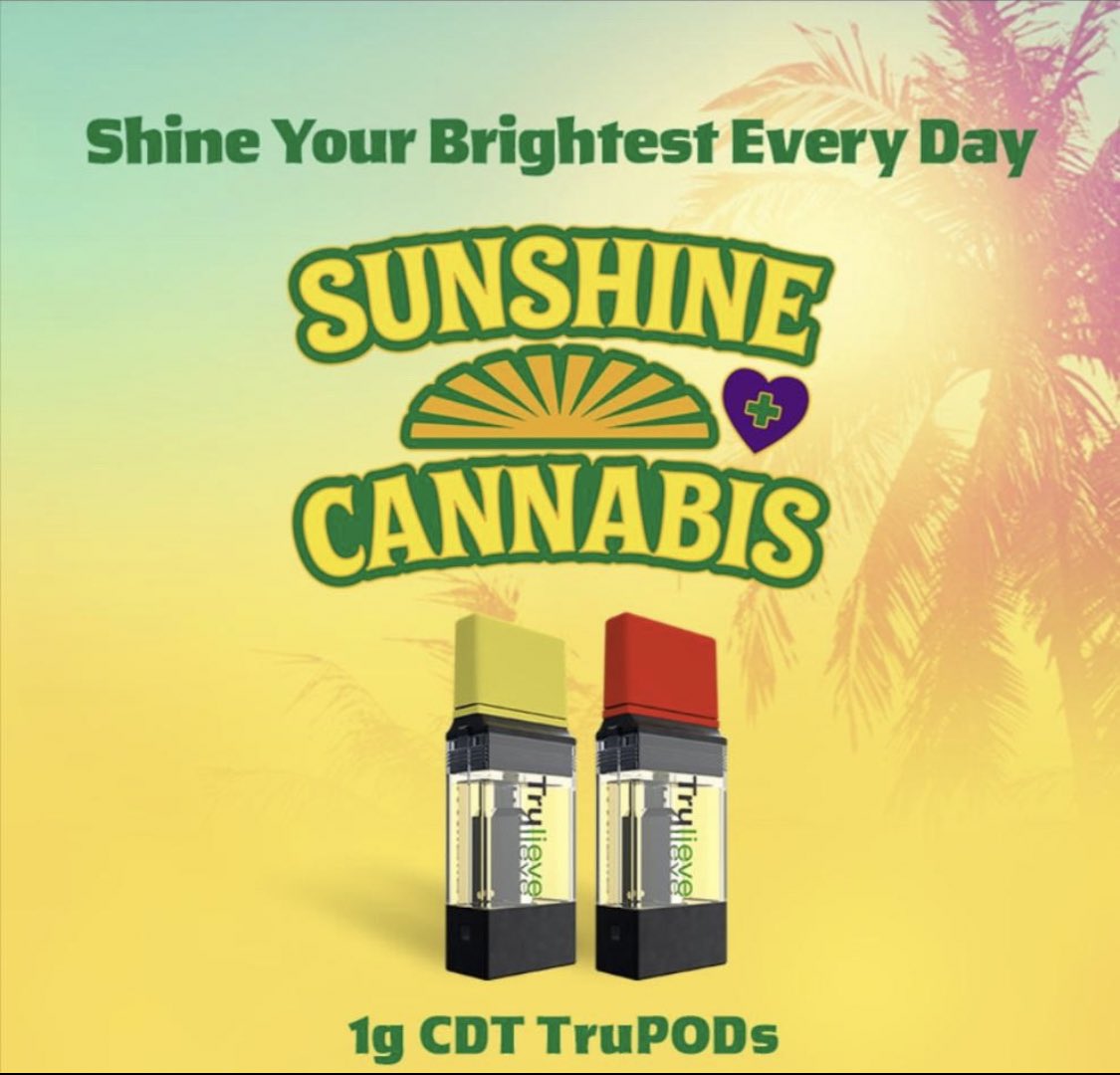 SunshineCannab2's tweet photo. What’s going on #SunshineFam 👋🏼 Hope everyone’s having a irie week so far 🤘🏽✨Still lots of #RedBiscotti #WhiteSunshine & #SunCake flower ; Also #Crippy #NorthernLights #TriangleKush CDT #Trupods still available in your #Florida @Trulieve #MMTC 💚☀️🚨🏆 #NaturalRelief #Cannabis https://t.co/eTFg1O8mJx
