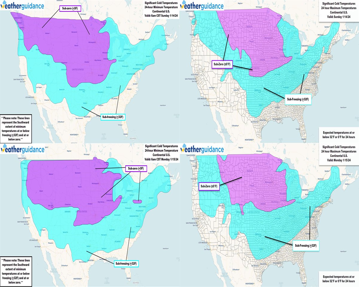 Throughout this week, we cont. to monitor the North-Central &amp; Eastern U.S. for potential significant winter weather impacts, including heavy snow, high winds, and frigid temperatures.

See more details with our interactive map, outlooks, and more at bit.ly/2WPnhGV