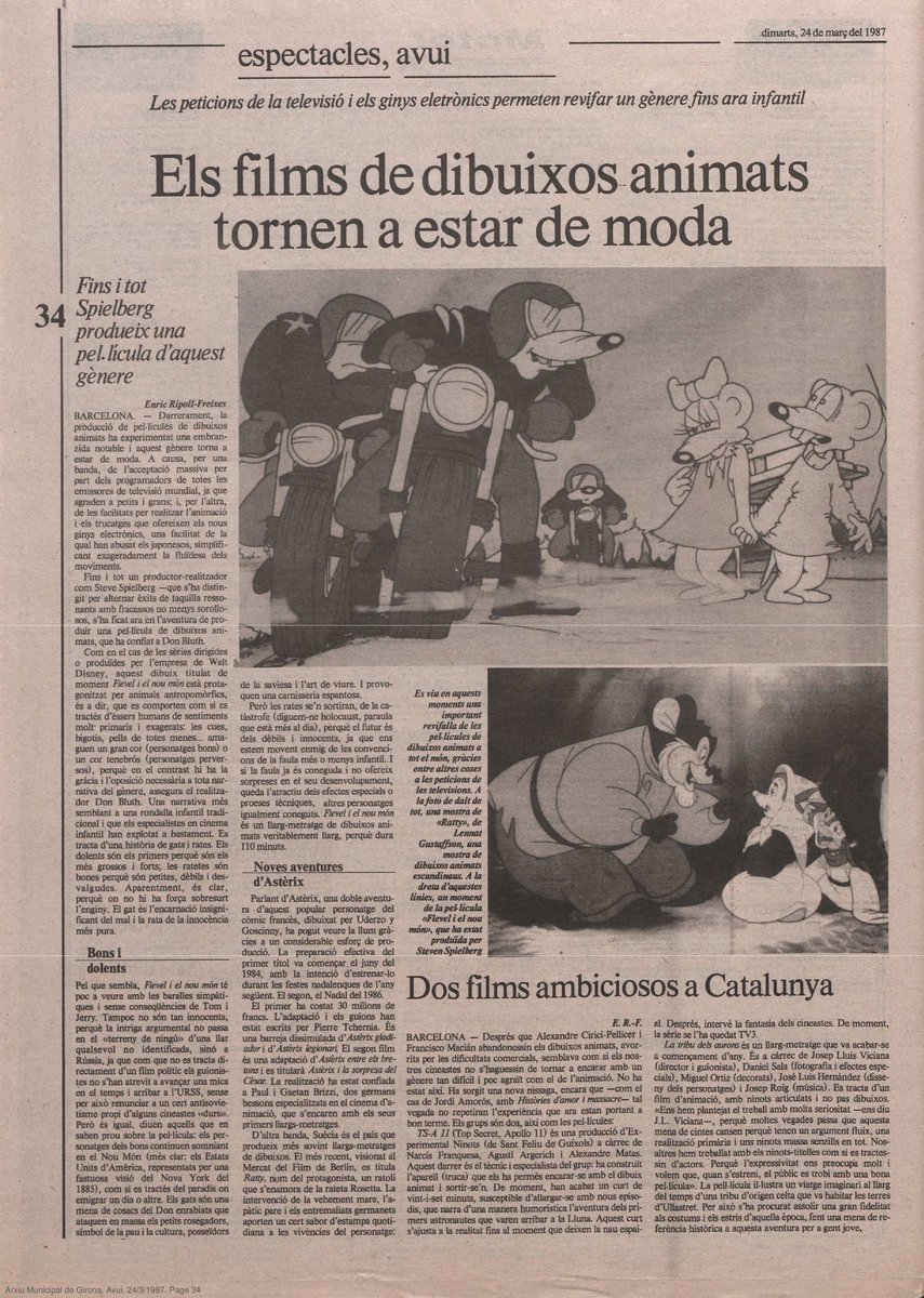 LafondLa52872's tweet photo. "La tribu dels Aurons" es va estrenar als cinemes de Catalunya el 17 de juny de 1988, i distribuïda per Catalonia Films, S.A..
#LaTribuDelsAurons #JosepViciana #AntonioDOcon #JosepHernandez #MiquelOrtiz #DanielSalas #JosepRoig #DOconFilms #Catalunya #Cinema https://t.co/gsabfBtVa3